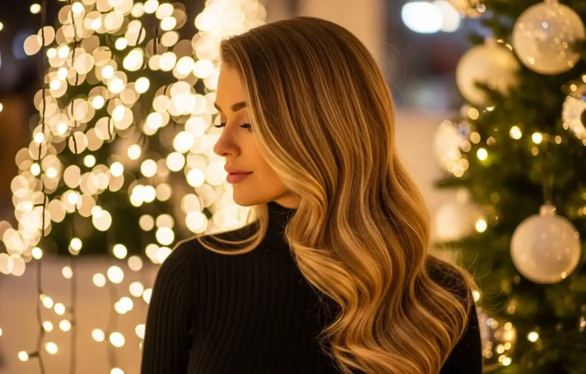 25 Long Hair Christmas Party Hairstyles That Look Glamorous
