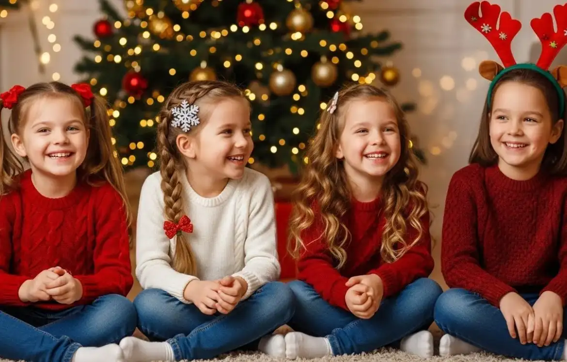 26 Cute Christmas Hairstyles for Kids That Are Fun & Easy 26 Cute Christmas Hairstyles for Kids That Are Fun & Easy
