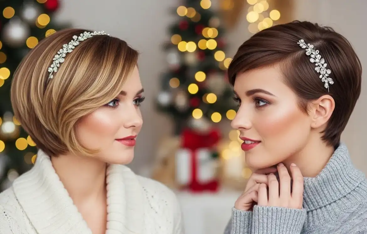 26 Short Hair Christmas Hairstyles That Look Chic & Fun
