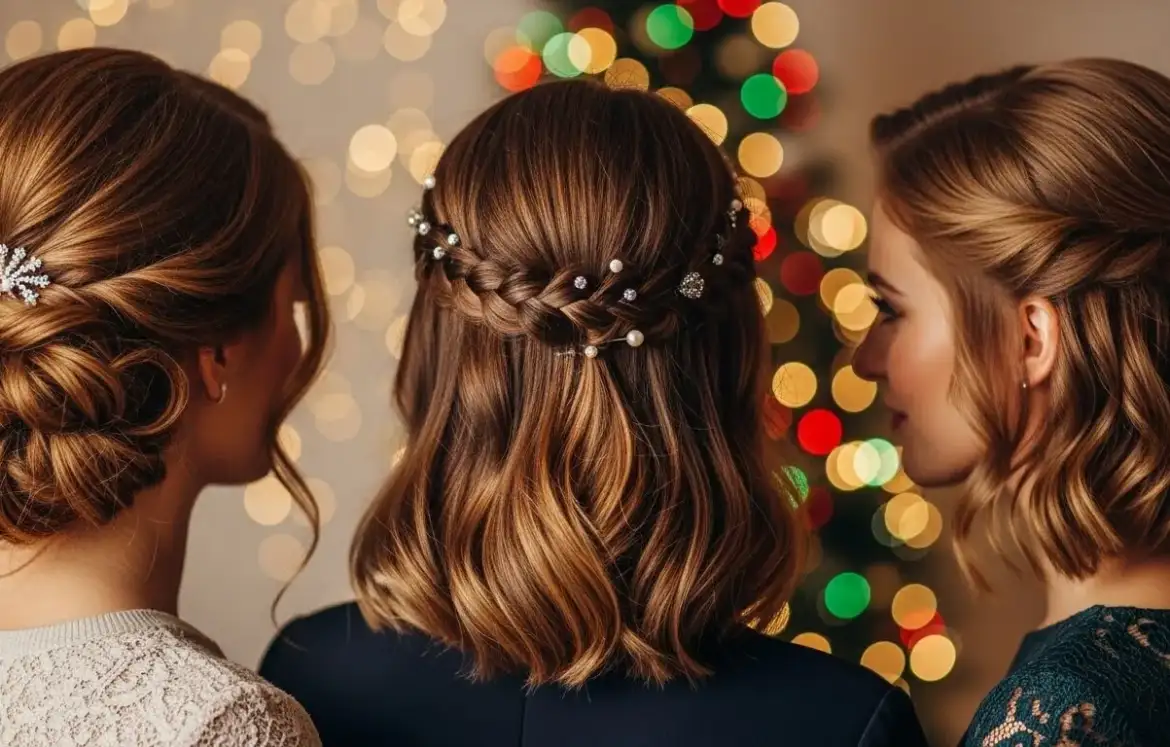 26 Stunning Medium Hair Christmas Party Hairstyles to Try