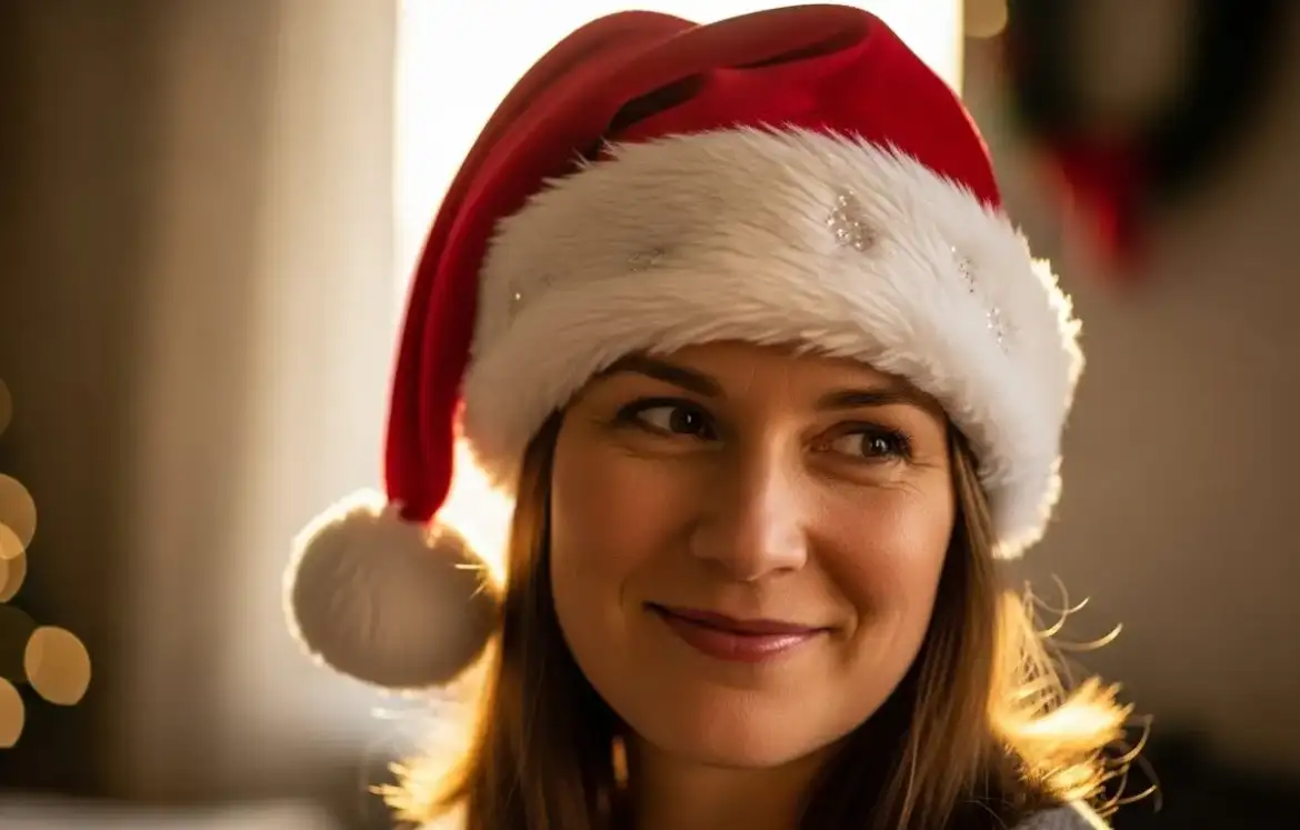 24 Fun Christmas Hat Hairstyles to Match Your Holiday Outfit