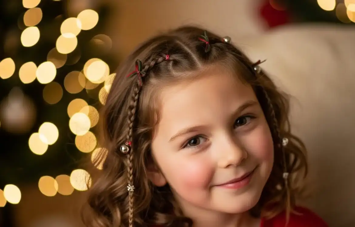 26 Cute Kids Hairstyles for Christmas That Are Easy