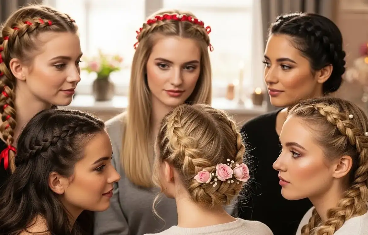 24 Creative Valentine Hair Braids Ideas to Copy