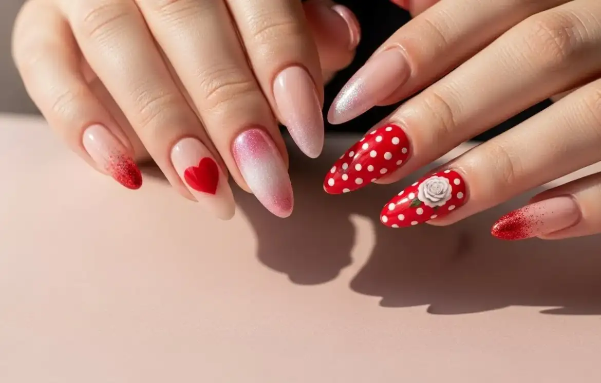 25 Gorgeous Valentine Acrylic Nails for Perfect Photos